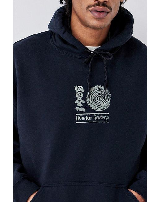 Urban Outfitters Blue Uo Live For Today Hoodie Sweatshirt for men