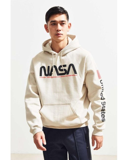 afstand Surrey Huiswerk Urban Outfitters Nasa Hoodie Sweatshirt in Natural for Men | Lyst