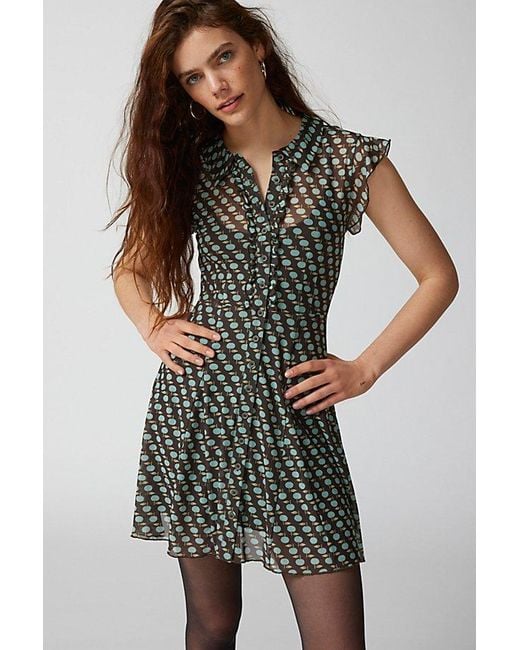 Urban Outfitters Blue Uo Printed Mini Dress