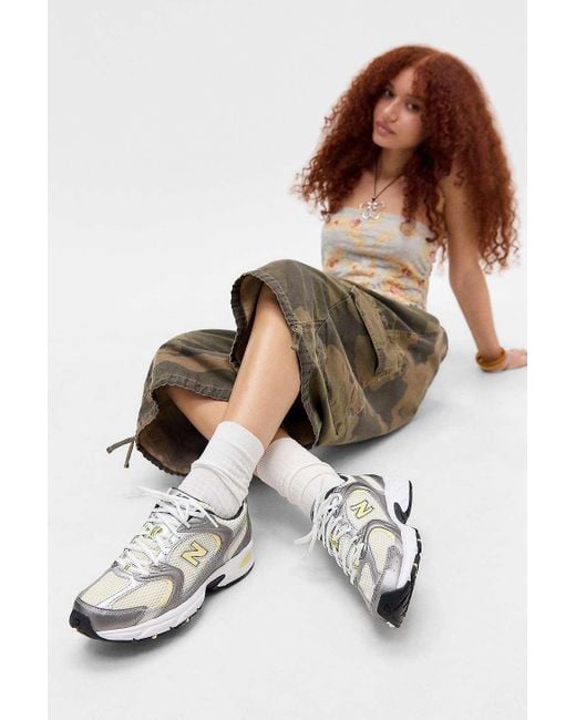 New Balance White Silver Yellow 530 Trainers