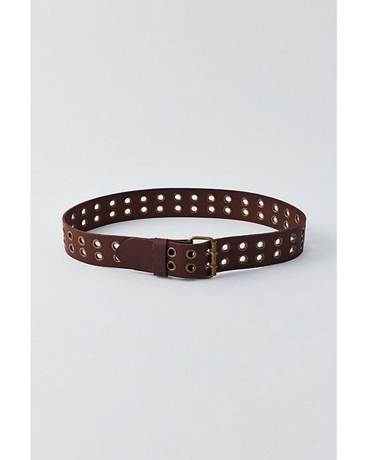 Urban Outfitters Brown Grommet Wide Belt