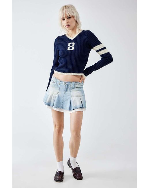 Urban Outfitters Blue Uo Ruby Rara Denim Mini Skirt