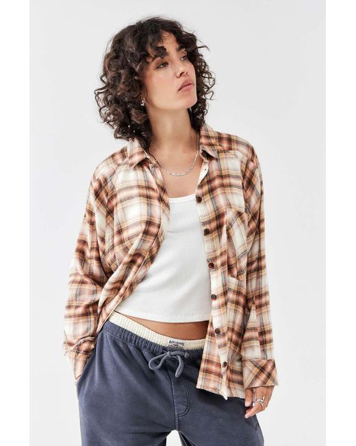 Urban Outfitters White Uo Brendan Check Shirt