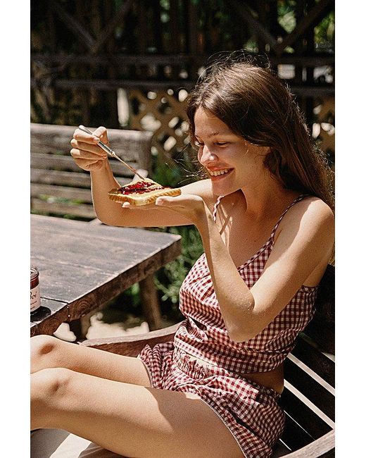 RAT BOI Black Easy Gingham Bloomer Short