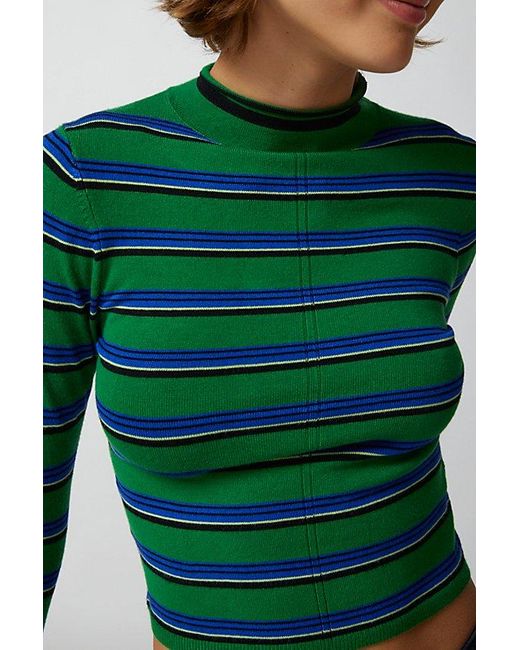 Urban Outfitters Green Uo Angelo Mock Neck Sweater