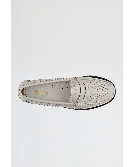 Sebago White Dan Studs Loafer