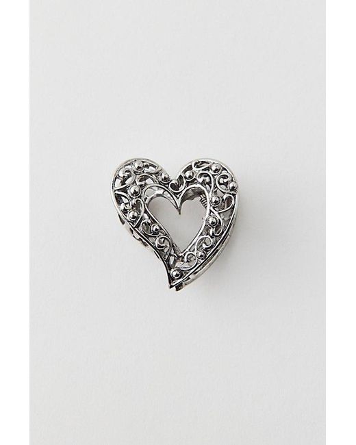 Urban Outfitters Metallic Western Heart Claw Clip