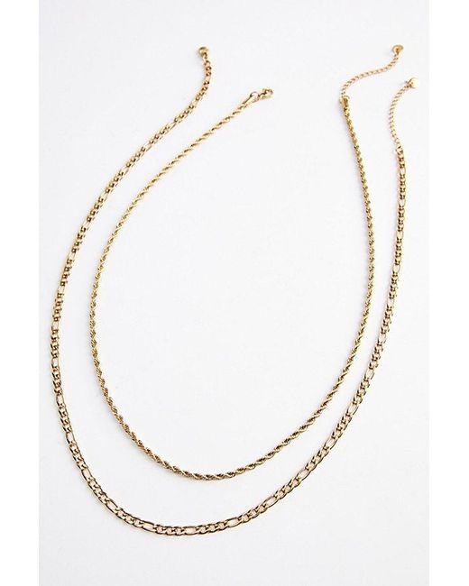 Urban Outfitters White Figaro Chain Layering Necklace for men