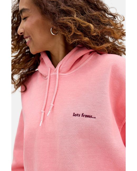 iets frans Pink Relaxed Hoodie