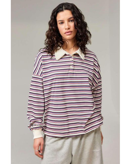Lioness Multicolor Porcelain Rugby Jersey Sweatshirt Xs At Urban Outfitters