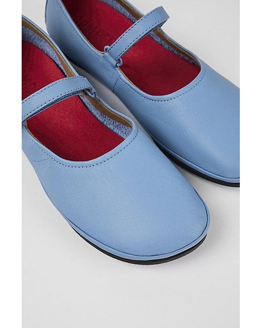 Camper Blue Right Leather Ballet Flat