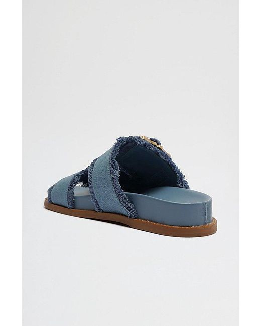 SCHUTZ SHOES Blue Enola Sporty Frayed Sandals