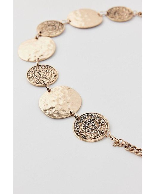 Urban Outfitters Metallic Stamped Chain Belt