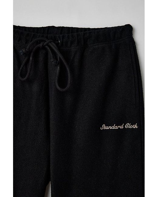 Standard Cloth Black Reverse Terry Foundation Sweatpant for men