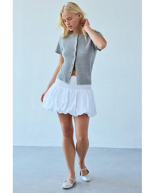 Kimchi Blue Rachel Short Sleeve Cardigan in Blue | Lyst