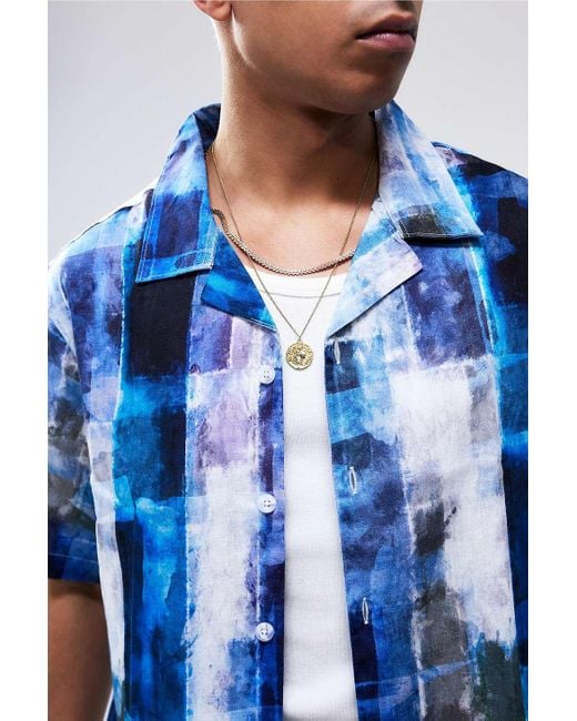 Urban Outfitters Blue Uo Abstract Shirt for men