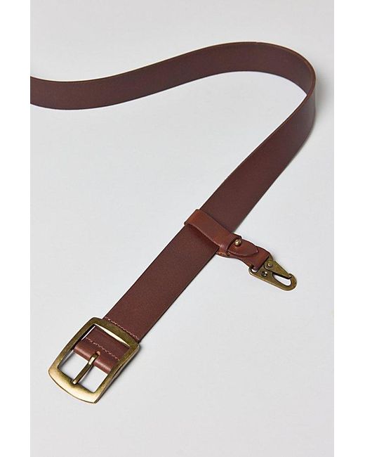 Urban Outfitters Brown Carabiner Clip Leather Belt for men