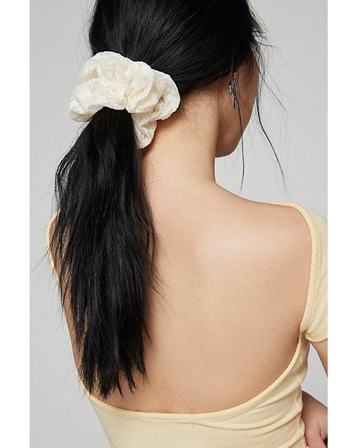 Urban Outfitters Black Mesh Lace Scrunchie