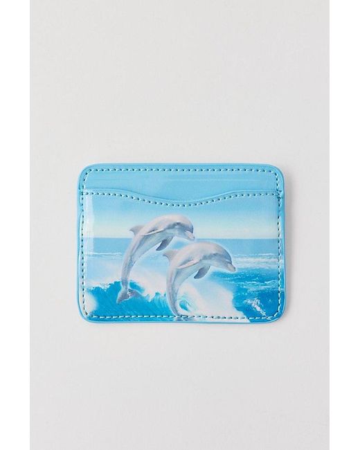 Silence + Noise Blue Bdg Kez Dolphin Cardholder Wallet