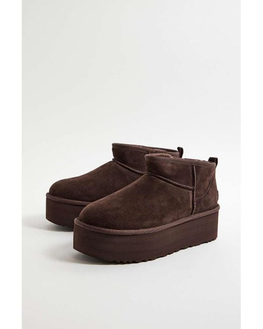 Ugg Brown Cedar Classic Ultra-mini Platform Boots