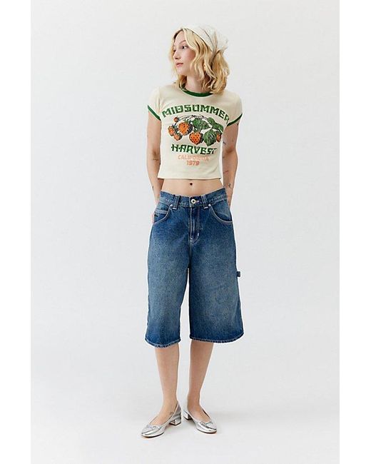 Urban Outfitters Green Midsummer Harvest Ringer Baby Tee Jacket