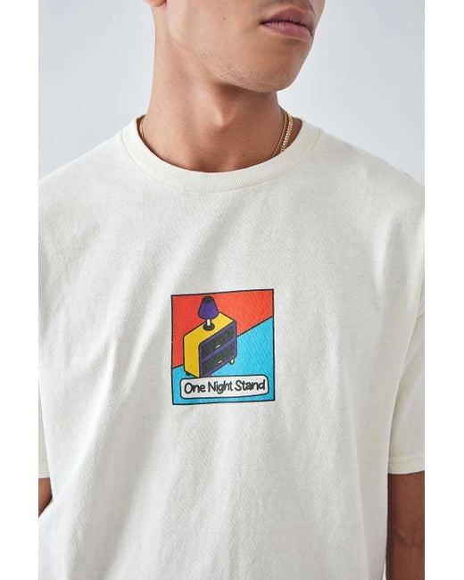 Urban Outfitters Uo White One Night Stand T-shirt for men