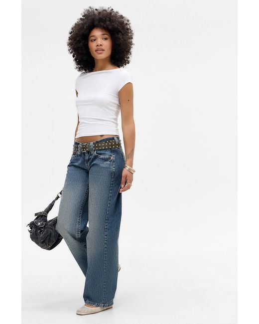 BDG Blue Kayla Pinstripe Jeans