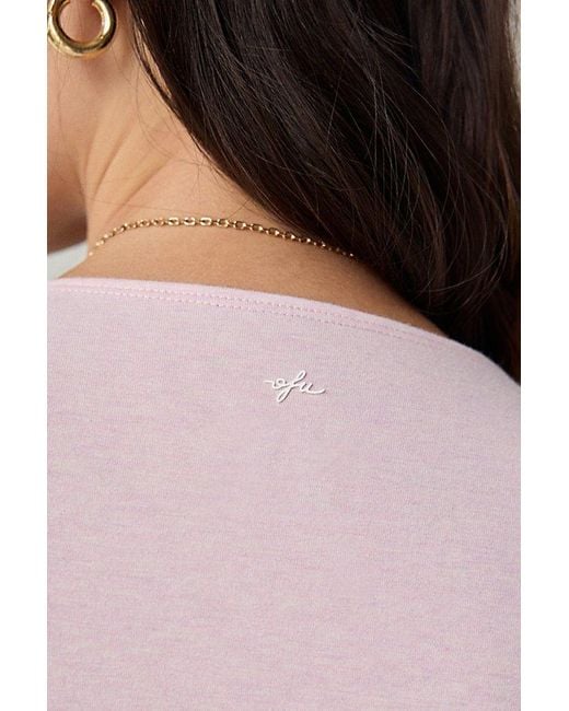 Out From Under Pink Bec Long Sleeve Ballet Wrap Top