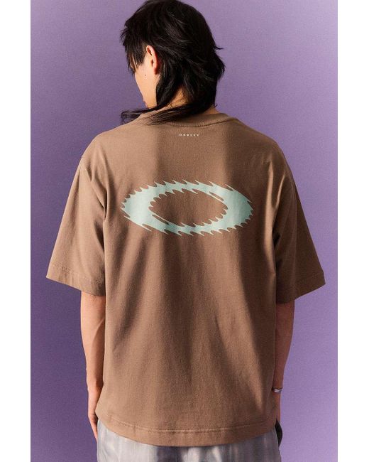 Oakley Purple Uo Exclusive Brown Broken Ellipse Logo T-shirt for men