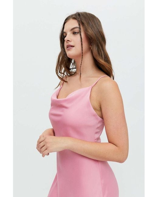 urban outfitters pink slip dress