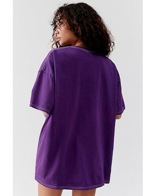 Urban Outfitters Purple Grateful Dead Skeleton Relaxed T-Shirt Dress