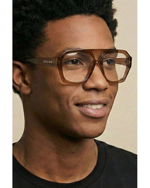 Fifth & Ninth Brown Fifth & Ninth Sutton Aviator Light Glasses