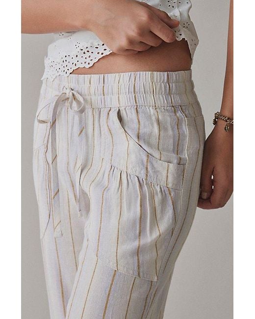 Kimchi Blue Multicolor Simone Linen-Blend Flare Pant