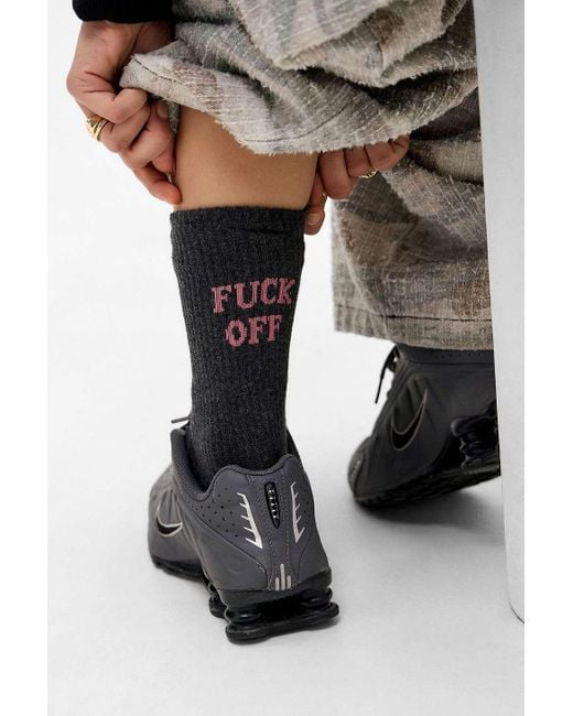 Out From Under Black Live Laugh F*ck Off Socks