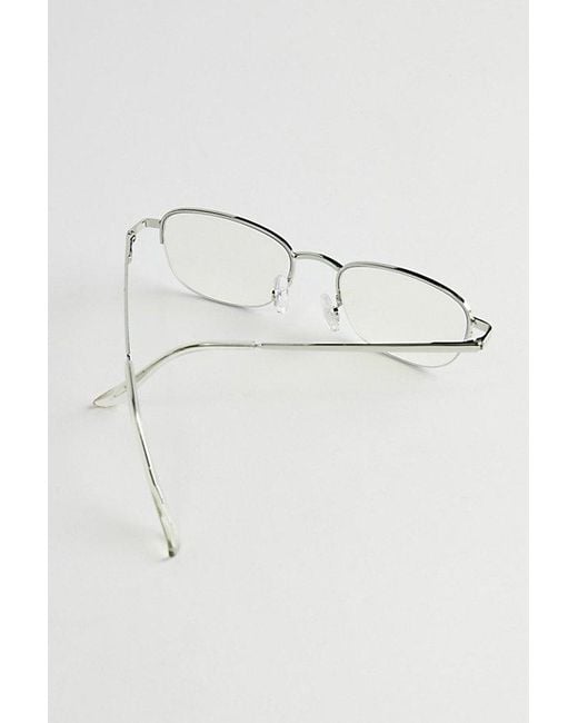 Urban Outfitters Metallic Rectangle Light Glasses for men