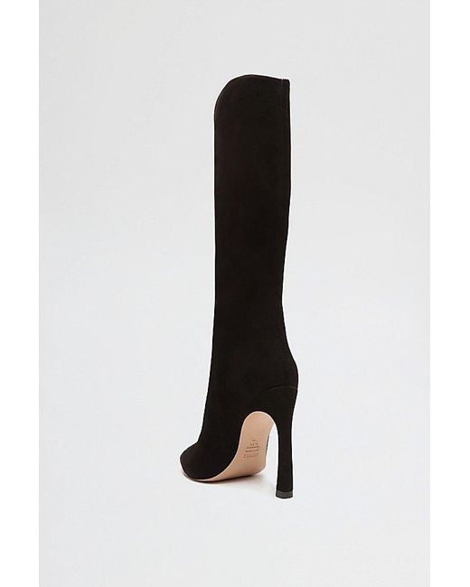 SCHUTZ SHOES Black Maryana Sculpt Leather Knee-High Boot
