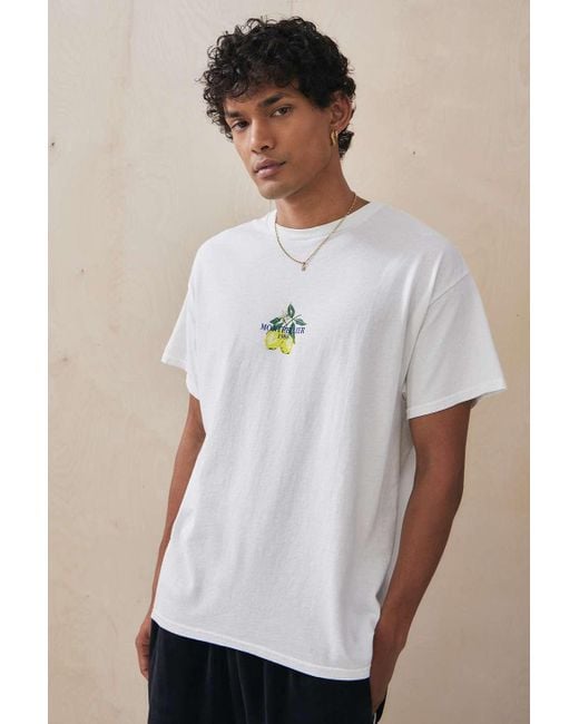 Urban Outfitters Gray Uo Lemon Montpellier T-shirt for men