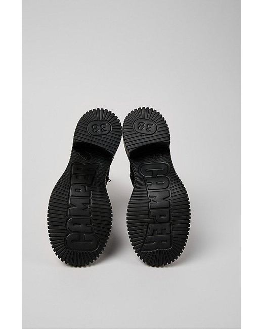 Camper Black Pix London Leather Zip-Up Boot