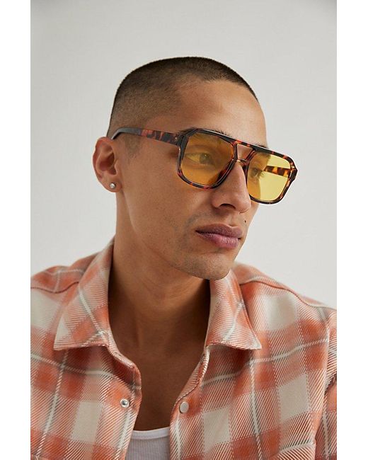 Urban Outfitters Brown Harley Aviator Sunglasses for men