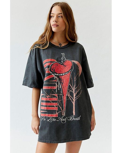 Urban Outfitters Red The Used T-Shirt Dress