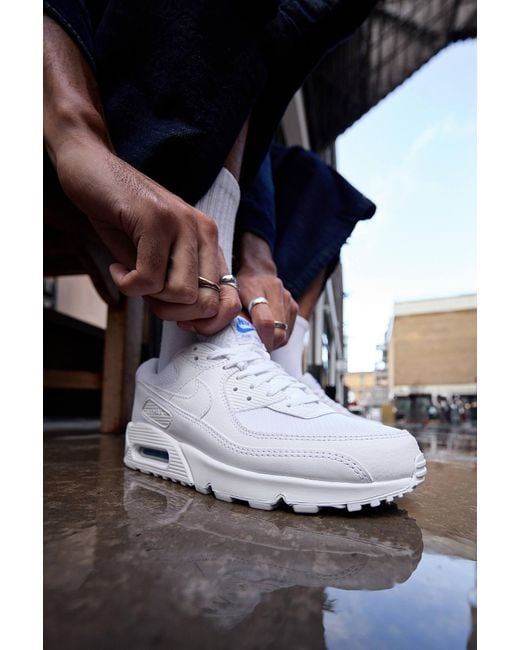 Nike Black White Air Max 90 Trainers for men
