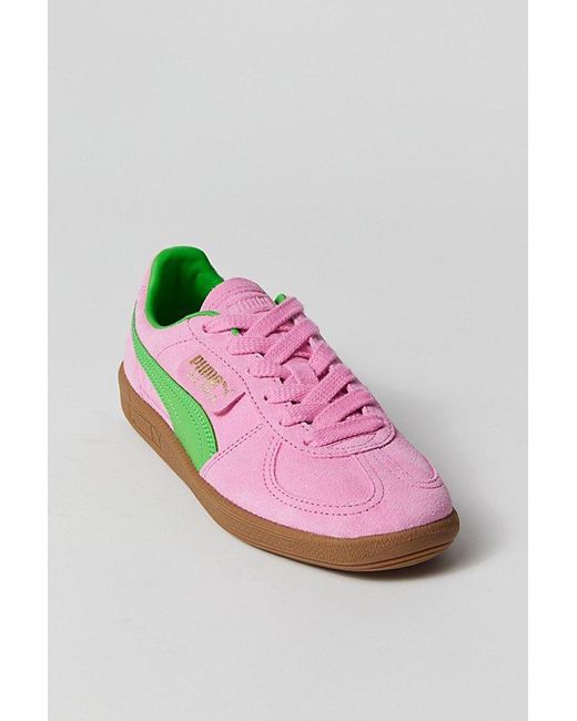 PUMA Pink Palermo Logo-tab Suede Low-top Trainers