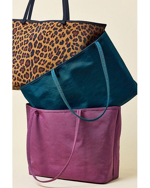 Baggu Blue Large Nylon Reverse Tote Bag