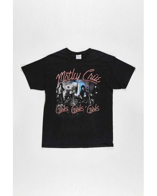 Urban Renewal Black One-of-a-kind Motley Crue Girls Girls Girls Graphic T-shirt