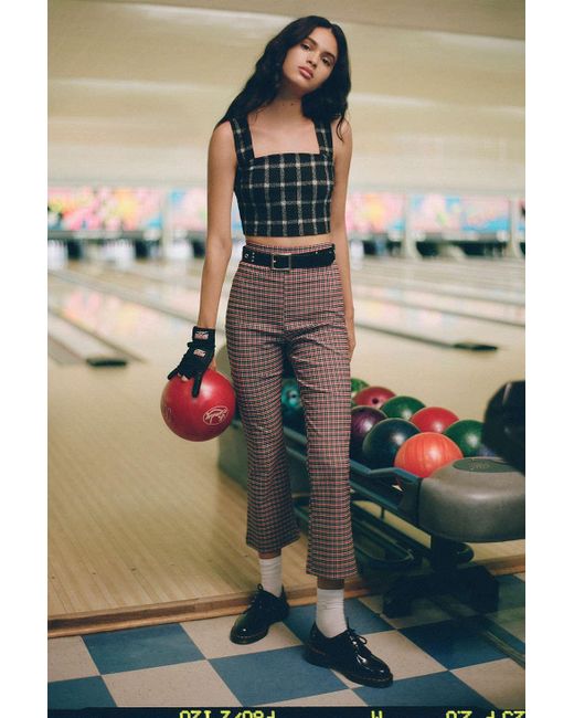 Urban Outfitters Uo Lola Plaid Kick Flare Pant Lyst Canada