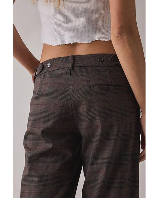 Kimchi Blue Black Office Siren Low-Rise Wide Leg Cropped Pant