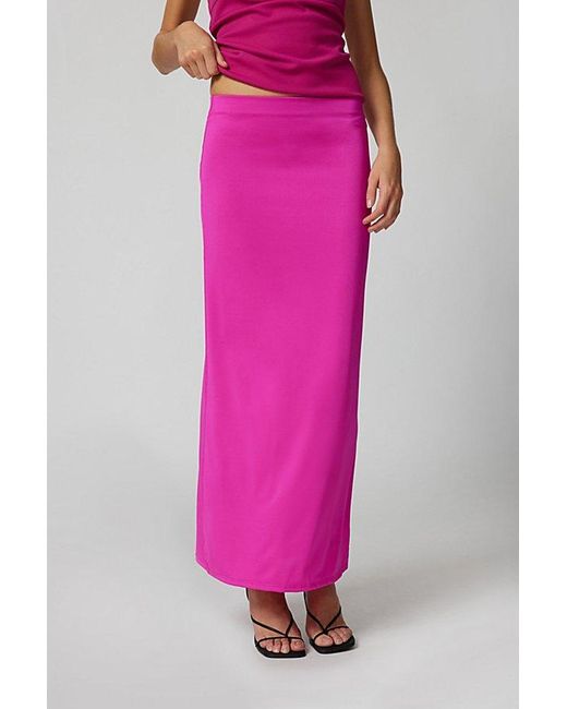 Urban Outfitters Pink Uo Dominique Maxi Tube Skirt