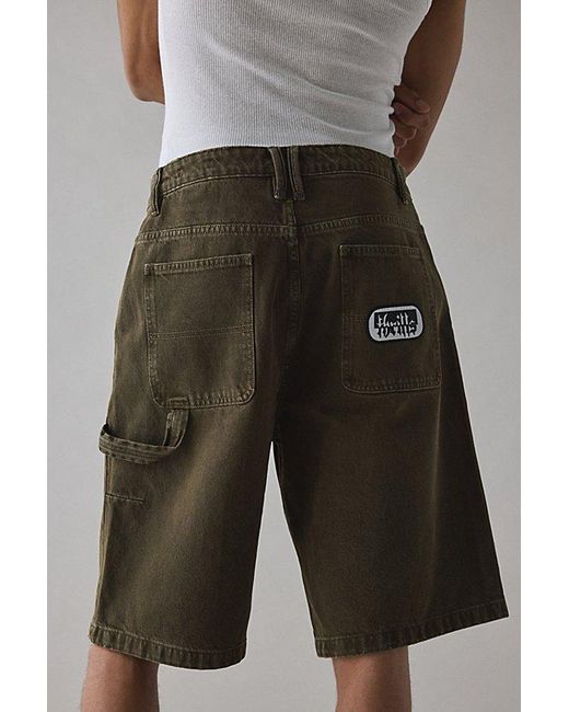 Thrills Black Big Slacker Denim Short for men