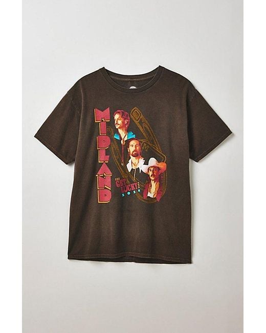 Urban Outfitters Brown Midland The Get Lucky Tour Graphic Tee for men