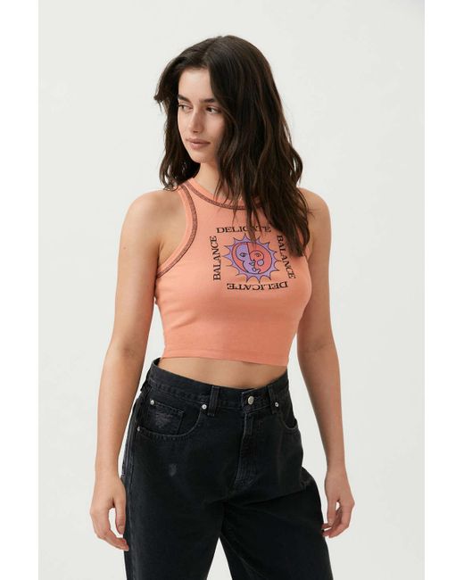 Urban Outfitters Delicate & Balance Cropped Tank Top in Orange | Lyst Canada